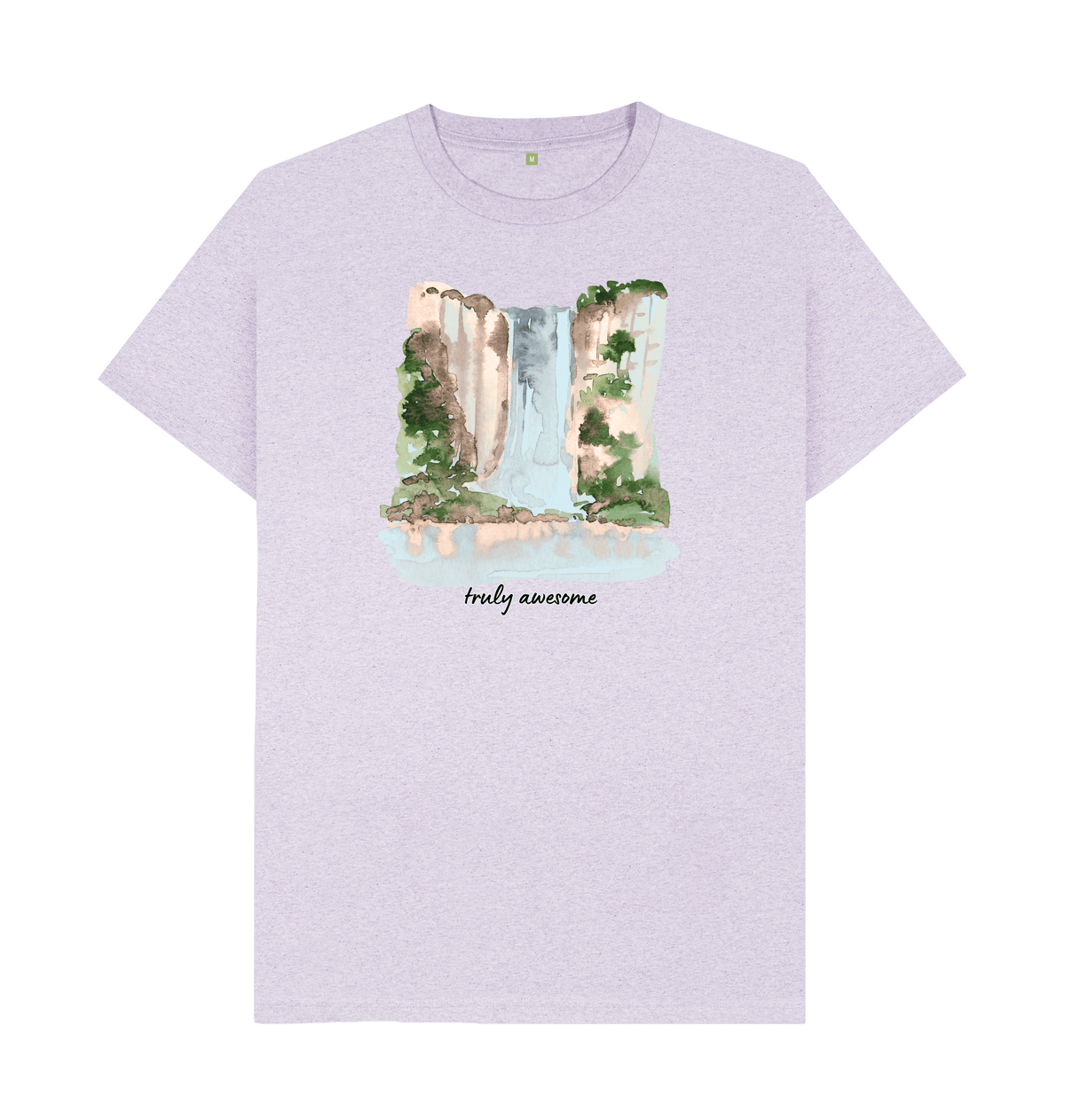 Light Purple Recycled Printed T-Shirt Front