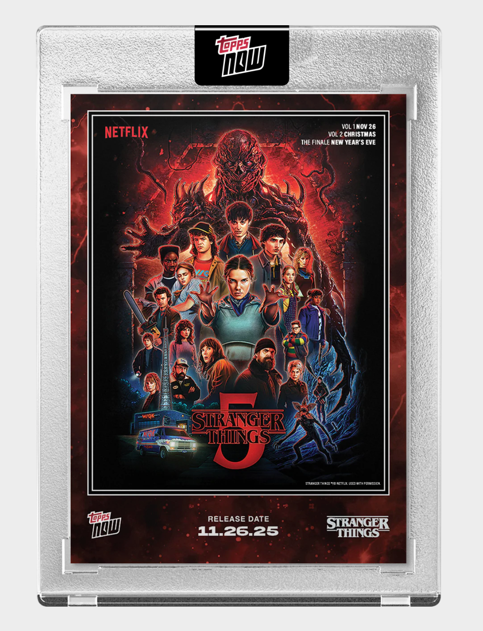 Topps NOW Card - Netflix 2025 Season 5 Stranger Things - STRA Sealed in Hard Case