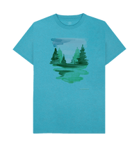 Ocean Blue Recycled Printed T-Shirt Front