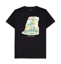 Black Recycled Printed T-Shirt Front