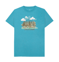 Ocean Blue Recycled Printed T-Shirt Front