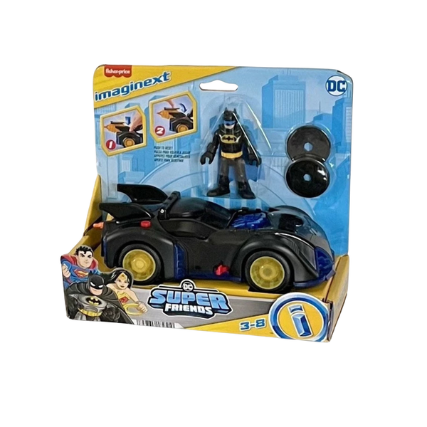 Imaginext DC Super Friends Shake & Spin Batmobile And Batman Figure Set