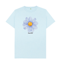 Light Blue Recycled Printed T-Shirt Front