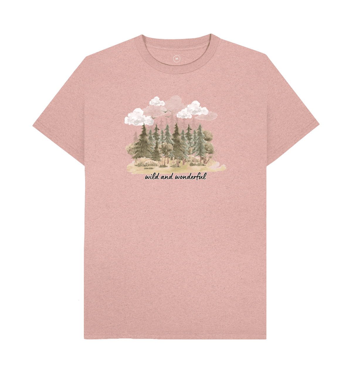 Sunset Pink Recycled Printed T-Shirt Front