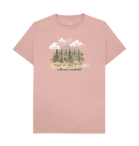 Sunset Pink Recycled Printed T-Shirt Front