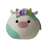 Squishmallows Original Belana Blue & White Cow with Flower Tiara