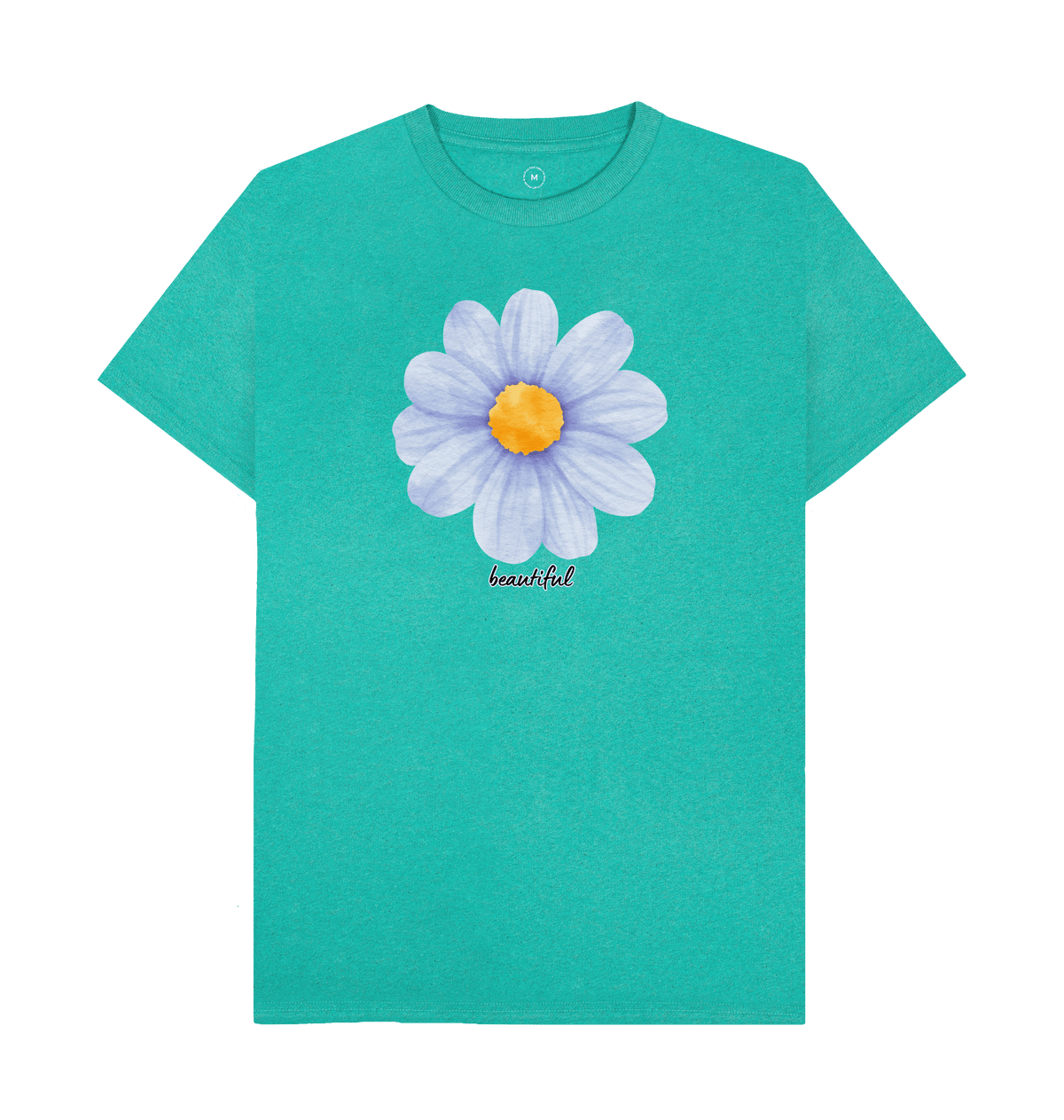 Seagrass Green Recycled Printed T-Shirt Front