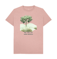 Sunset Pink Recycled Printed T-Shirt Front