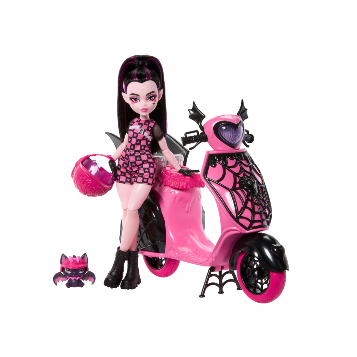 Monster High Draculaura Doll & Count Fabulous Bat Vamptastic Scooter