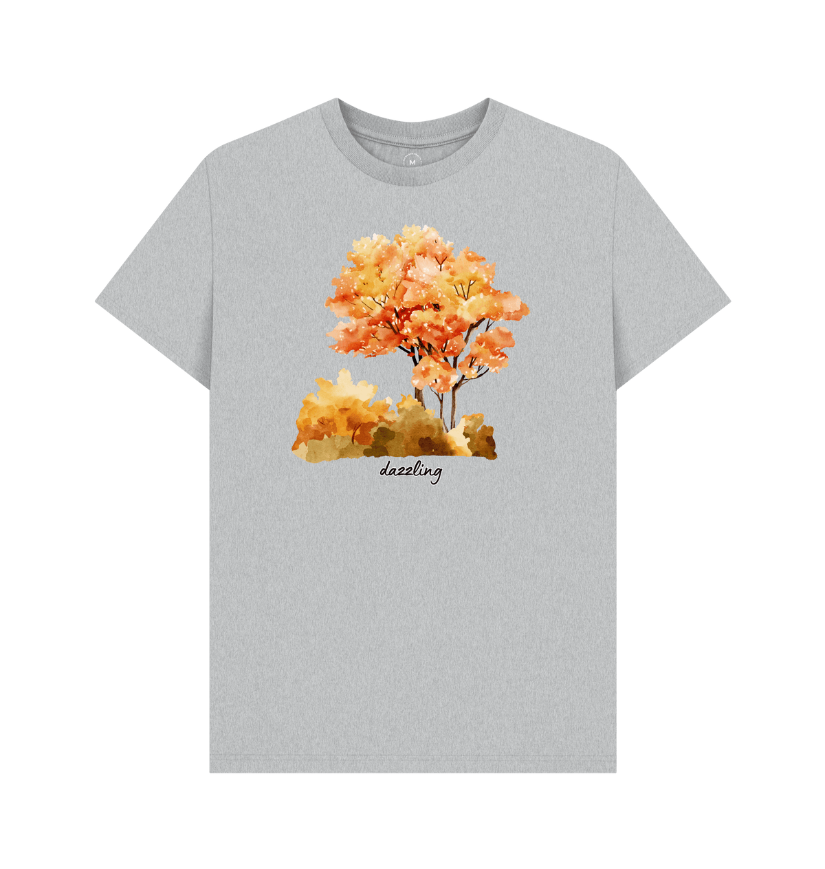Grey Recycled Printed T-Shirt Front