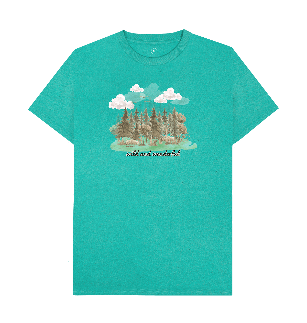 Seagrass Green Recycled Printed T-Shirt Front