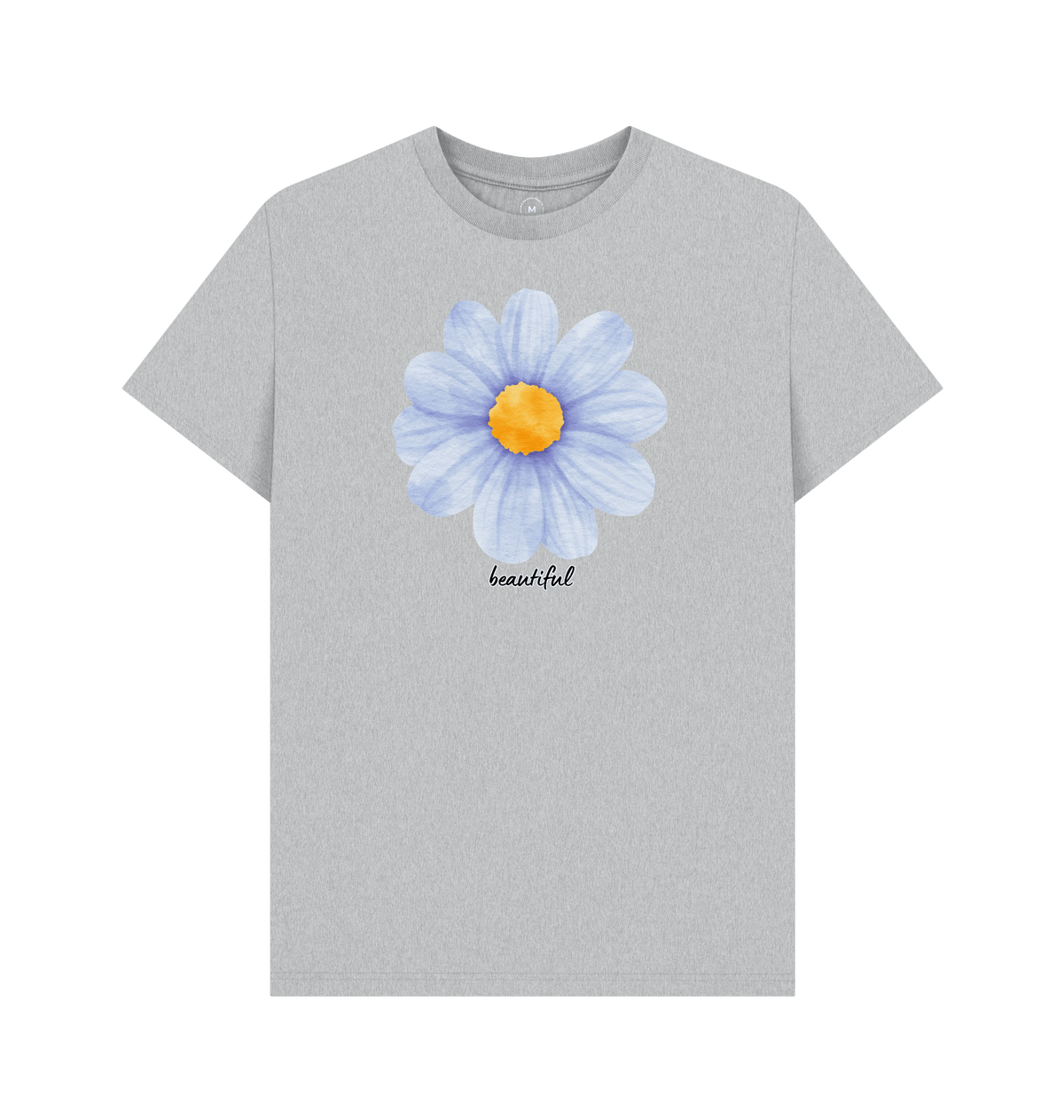 Grey Recycled Printed T-Shirt Front