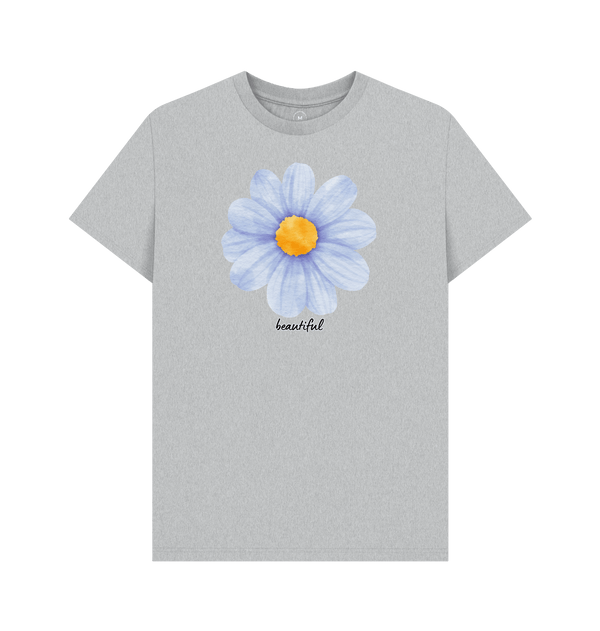 Grey Recycled Printed T-Shirt Front