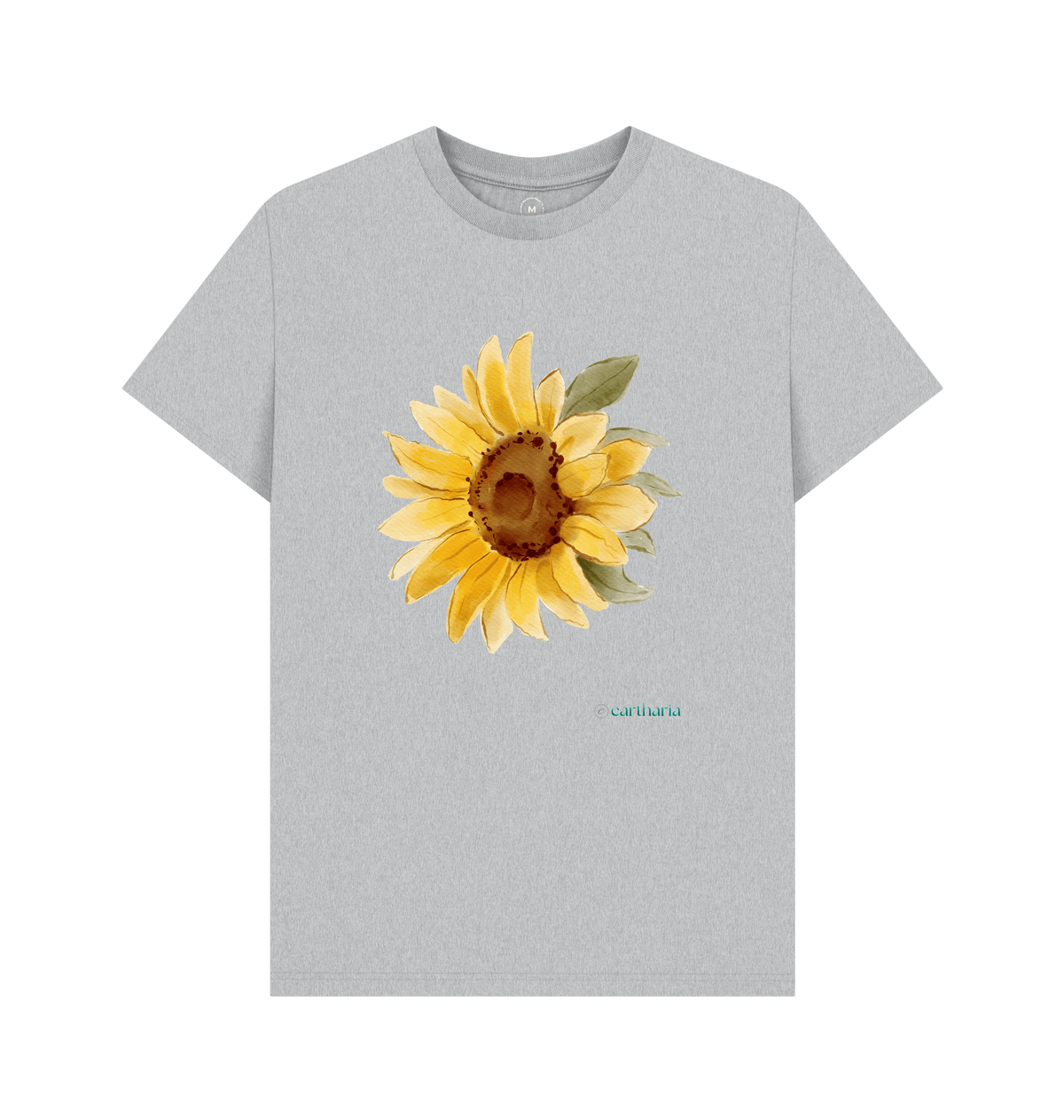 Grey Recycled Printed T-Shirt Front