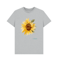 Grey Recycled Printed T-Shirt Front