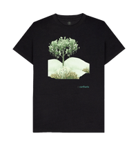 Black Recycled Printed T-Shirt Front