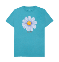 Ocean Blue Recycled Printed T-Shirt Front