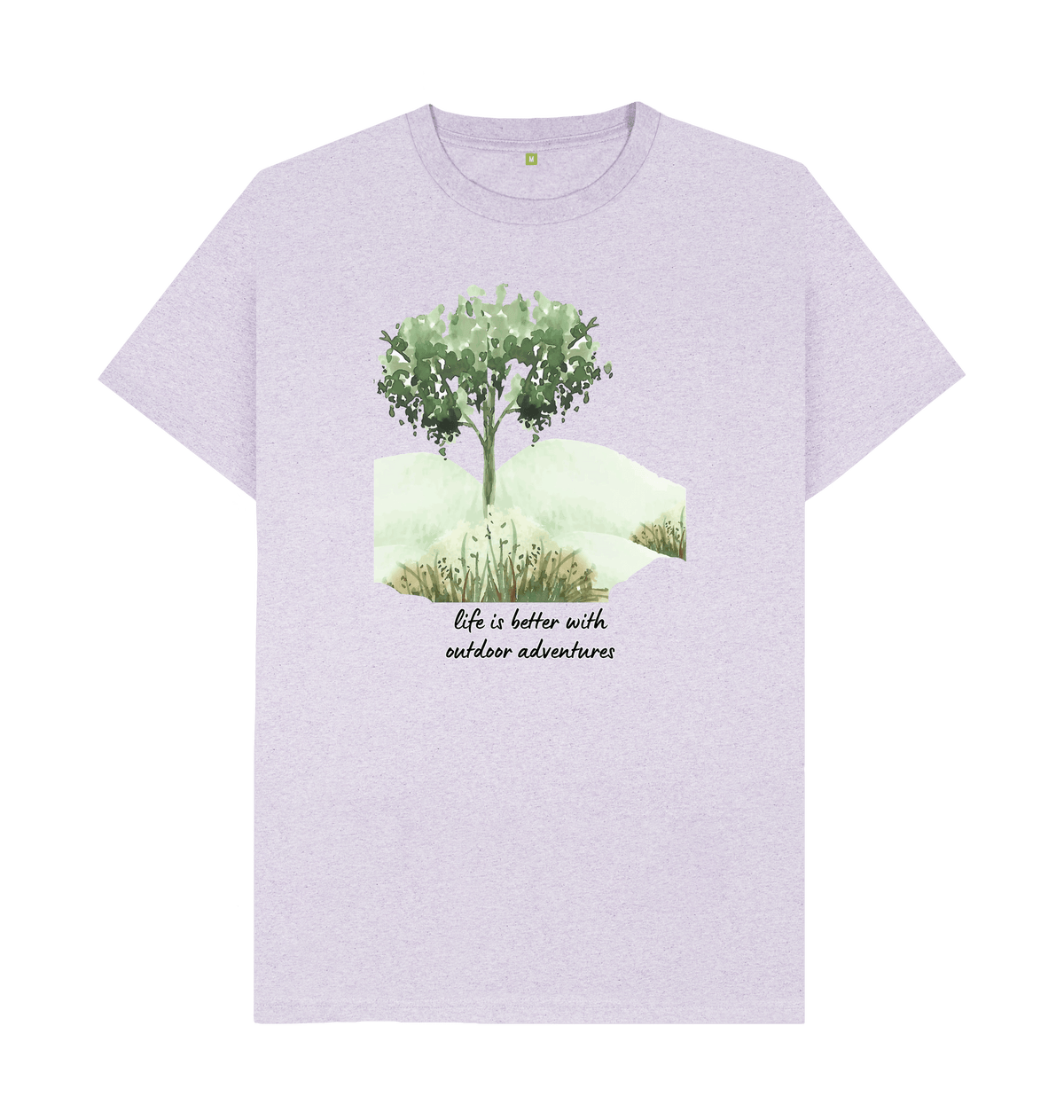 Light Purple Recycled Printed T-Shirt Front