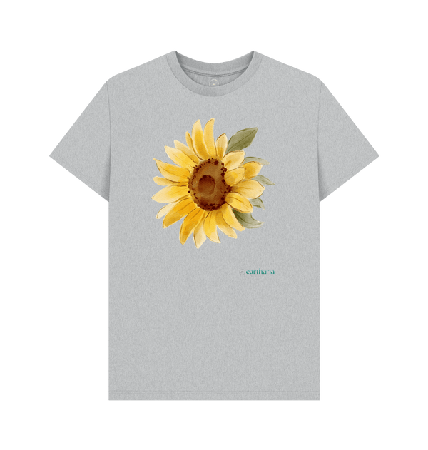 Grey Recycled Printed T-Shirt Front