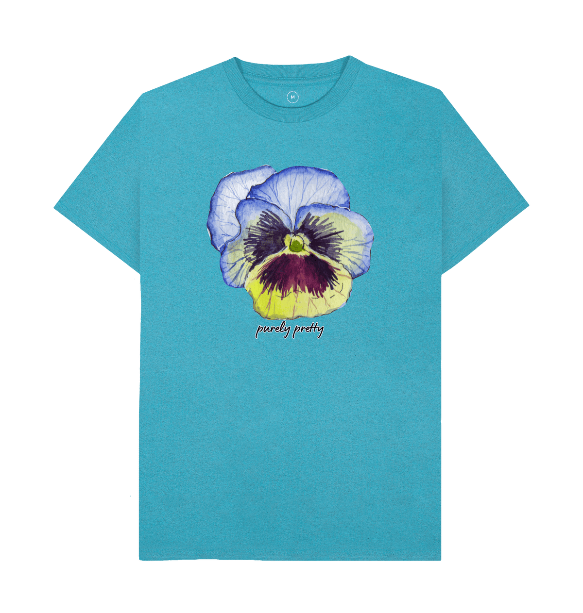 Ocean Blue Recycled Printed T-Shirt Front