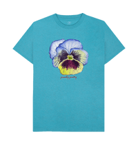 Ocean Blue Recycled Printed T-Shirt Front