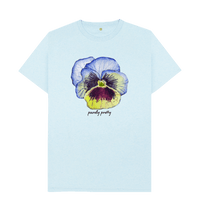 Light Blue Recycled Printed T-Shirt Front