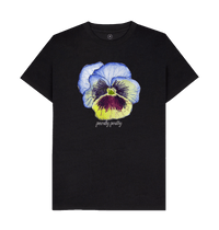 Black Recycled Printed T-Shirt Front