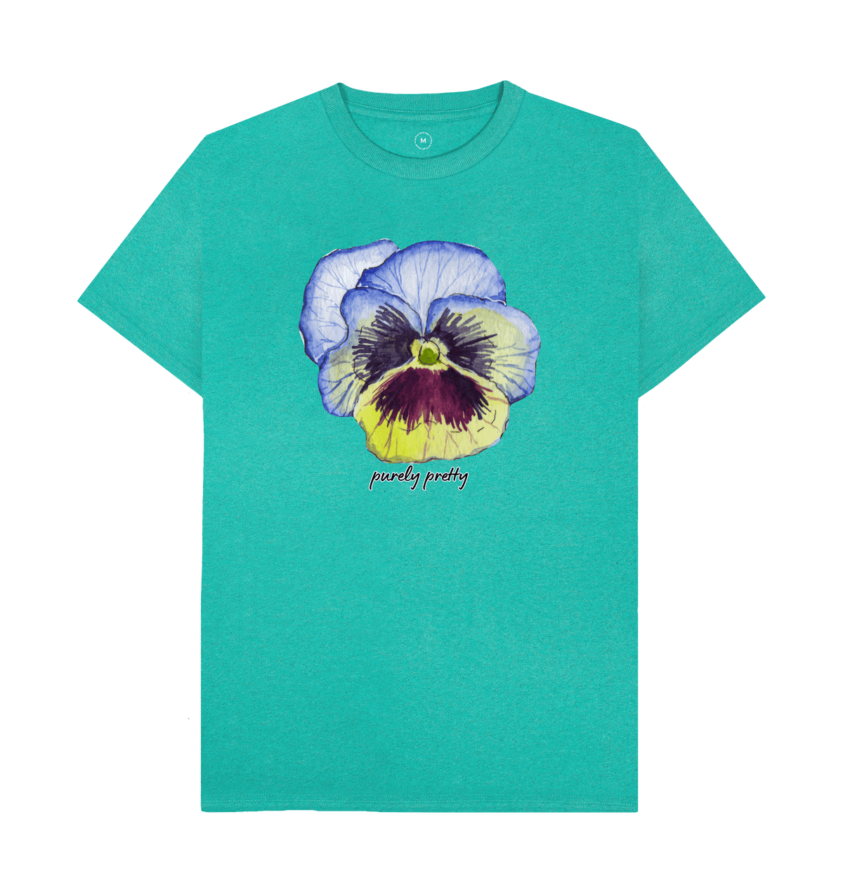 Seagrass Green Recycled Printed T-Shirt Front