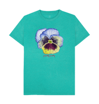 Seagrass Green Recycled Printed T-Shirt Front