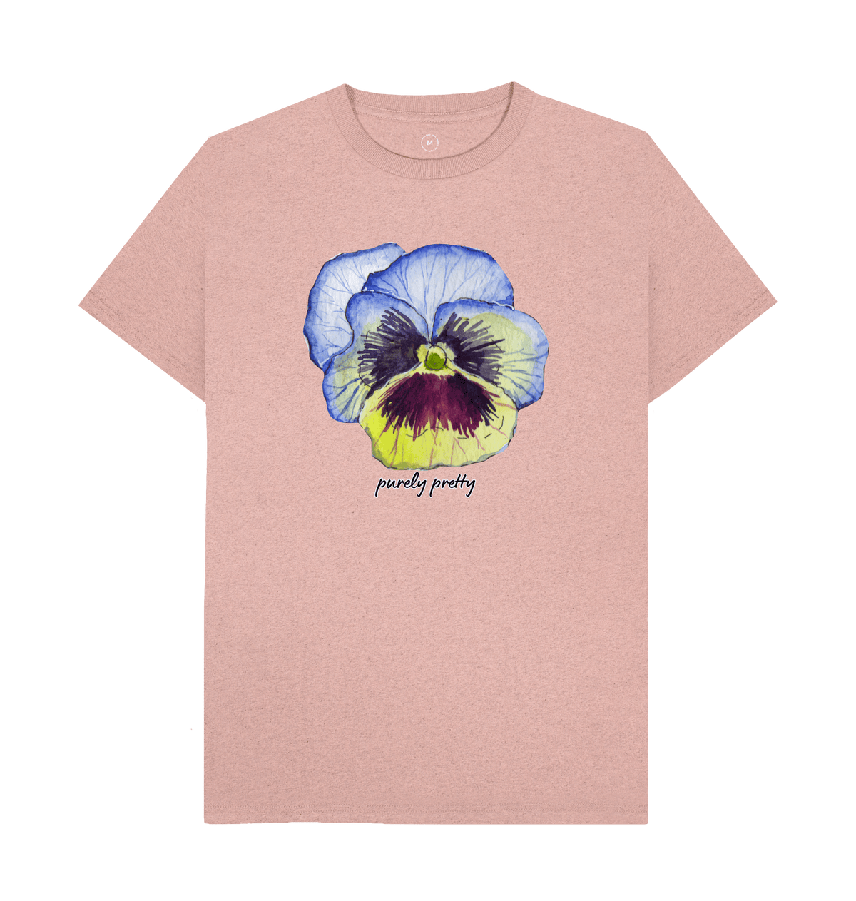 Sunset Pink Recycled Printed T-Shirt Front