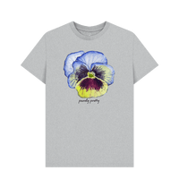 Grey Recycled Printed T-Shirt Front purely pretty pansy
