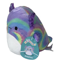 Squishmallows Original Delphine Rainbow Tie Dye Axolotl